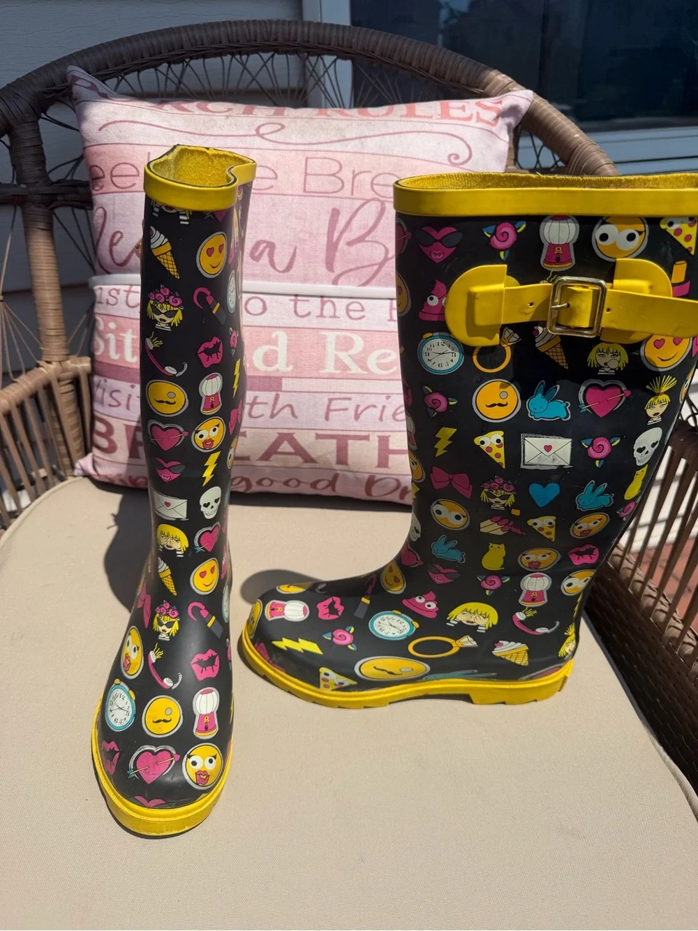 Betsy Johnson Emoji Rain Boots